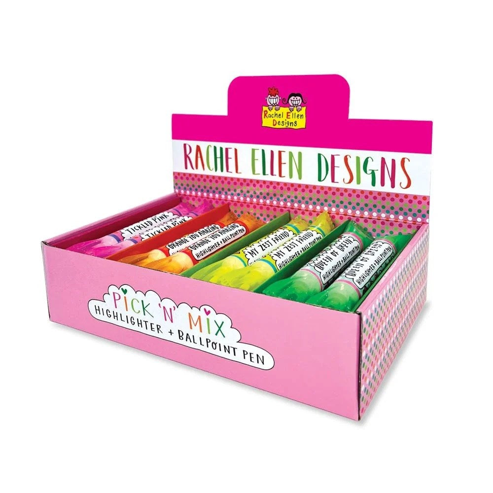 Rachel Ellen Design Fosforlu ve Tükenmez Çift Taraflı Kalem- Yeşil STD