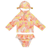 Sand Mother UPF 50+ 3'lü  Bikini Set - Sunset Feeling Pembe