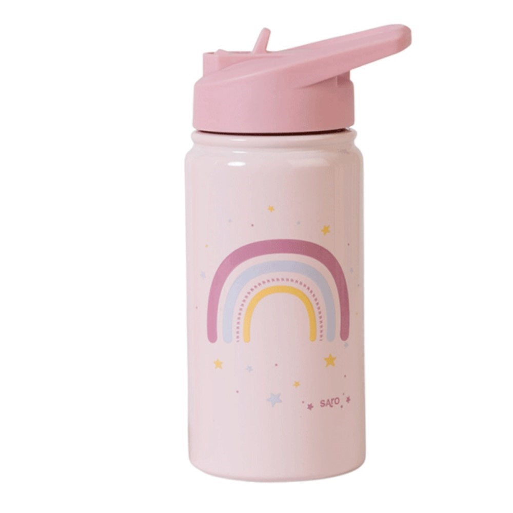 Saro Paslanmaz Çelik Pipetli Matara 350 ml - Rainbow
