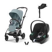 Cybex Eezy S Twist+2 360° Stormy Blue bebek arabası ve Aton B2 i-Size Volcano Black ana kucağı travel sistem