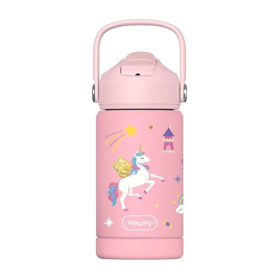 Sipnjoy FlipSip Çocuk Su Termosu 360 ml - Golden Horn