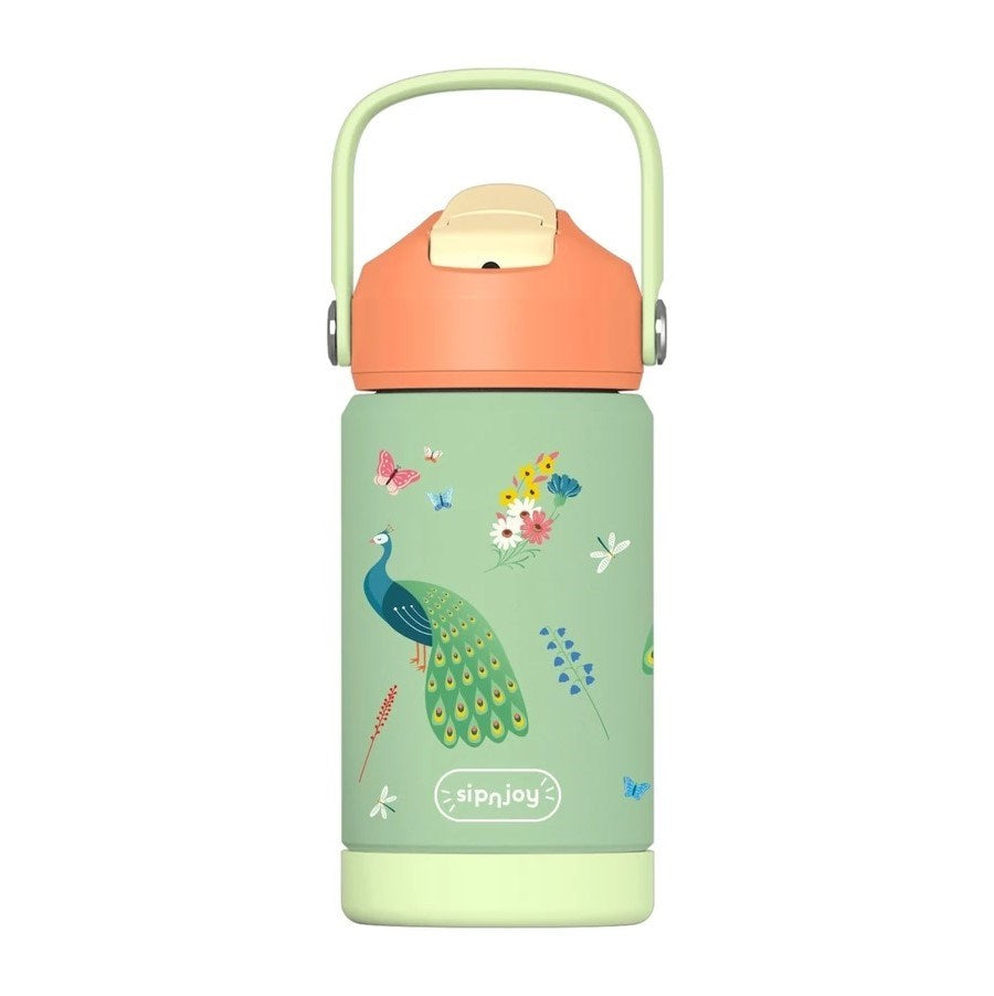 Sipnjoy FlipSip Çocuk Su Termosu 360 ml - Peacock Queen
