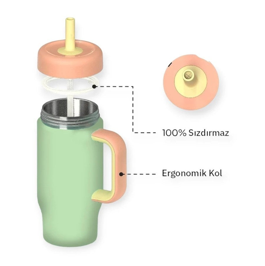 Sipnjoy HandleHug Tumbler 550 ml - Aqua