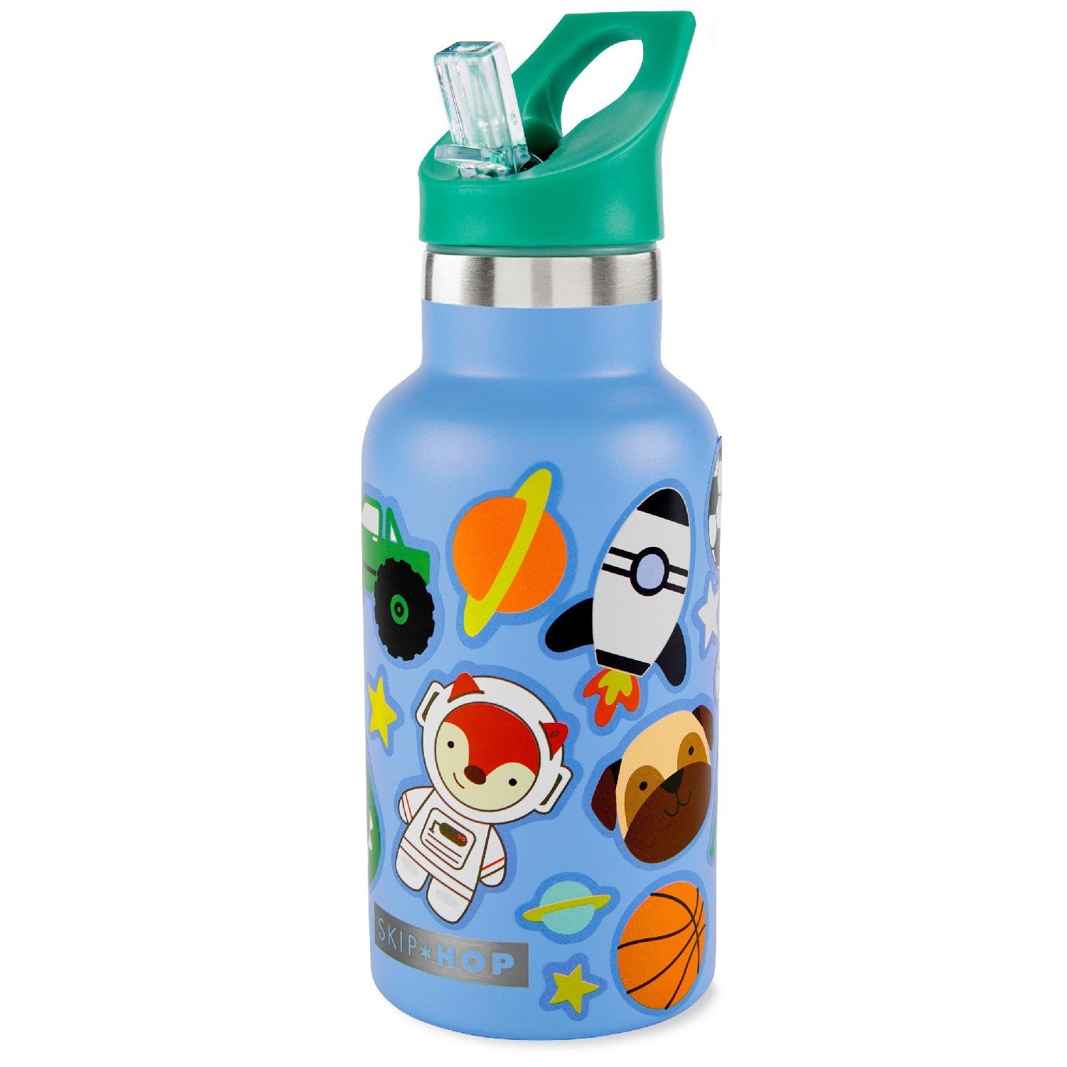 Skip Hop Spark Style Paslanmaz Çelik Stickerlı Suluk Mavi STD