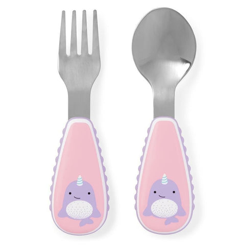 Skip Hop Zootensils Çatal Kaşık Seti Narwhal STD - Çatal Kaşık Tabak