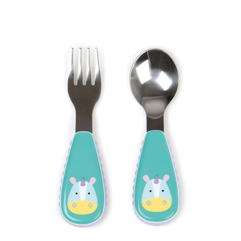 Skip Hop Zootensils Çatal Kaşık Seti Unicorn STD - Çatal Kaşık Tabak