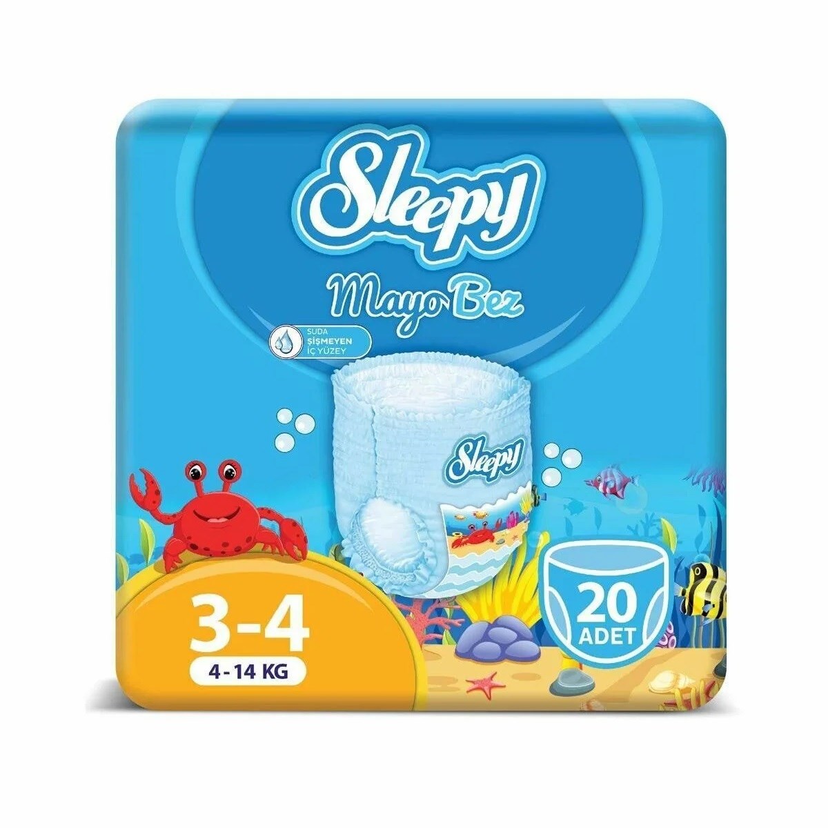Sleepy 3-4 Beden Maxi Mayo Külot Bez 4-14 kg 20 Adet