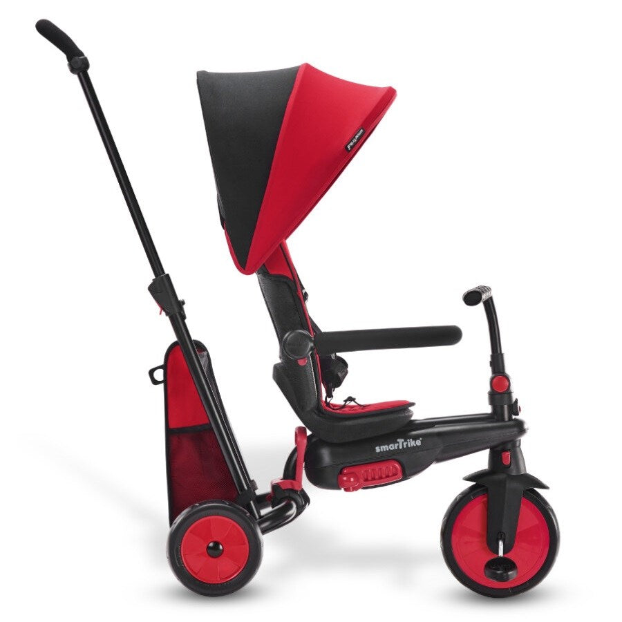 SmarTrike STR3 Plus 5’i 1 Arada Modüler Katlanabilir Bebek Arabası ve Üç Tekerlekli Bebek Bisikleti - Kırmızı