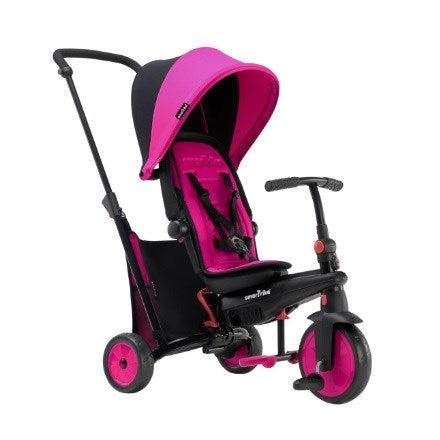 SmarTrike STR3 Plus 5’i 1 Arada Modüler Katlanabilir Bebek Arabası ve Üç Tekerlekli Bebek Bisikleti - Pembe