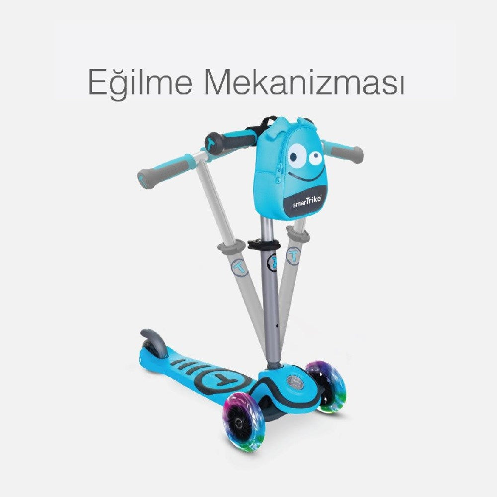 SmarTrike T1 3’ü 1 Arada Oturaklı ve Çantalı Çocuk Scooterı 15 Ay-5 Yaş Mavi