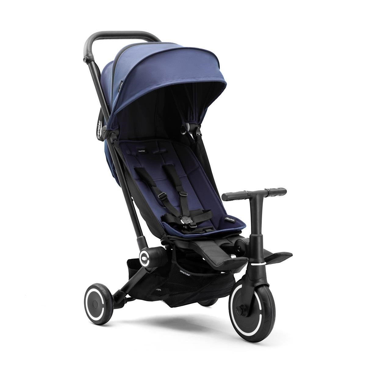 SmarTrike Traveler Hepsi Bir Arada Aktif Kabin Boy Bebek Arabası ve Bisiklet (6 Ay – 4 Yaş) - Midnight Blue