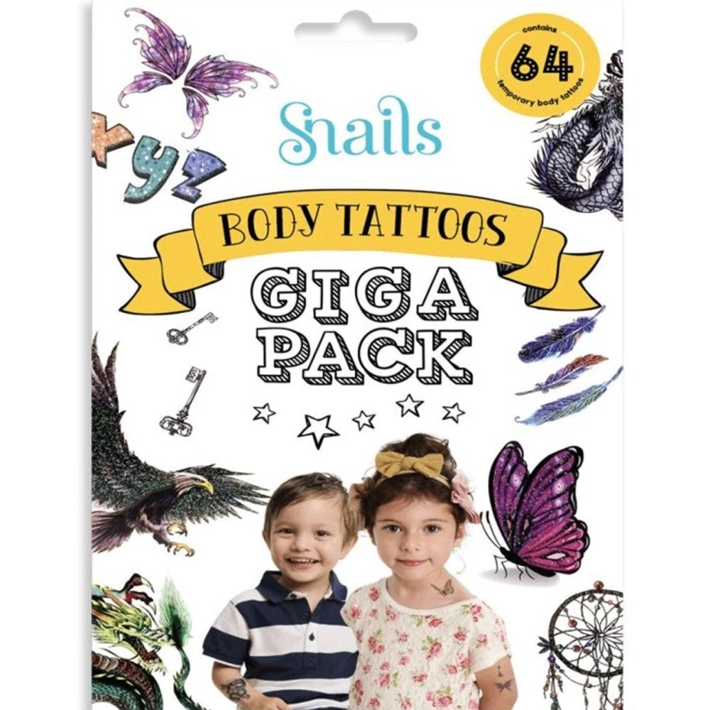 Snails Vücut Dövmesi Büyük Paket - Gigs Pack Beyaz