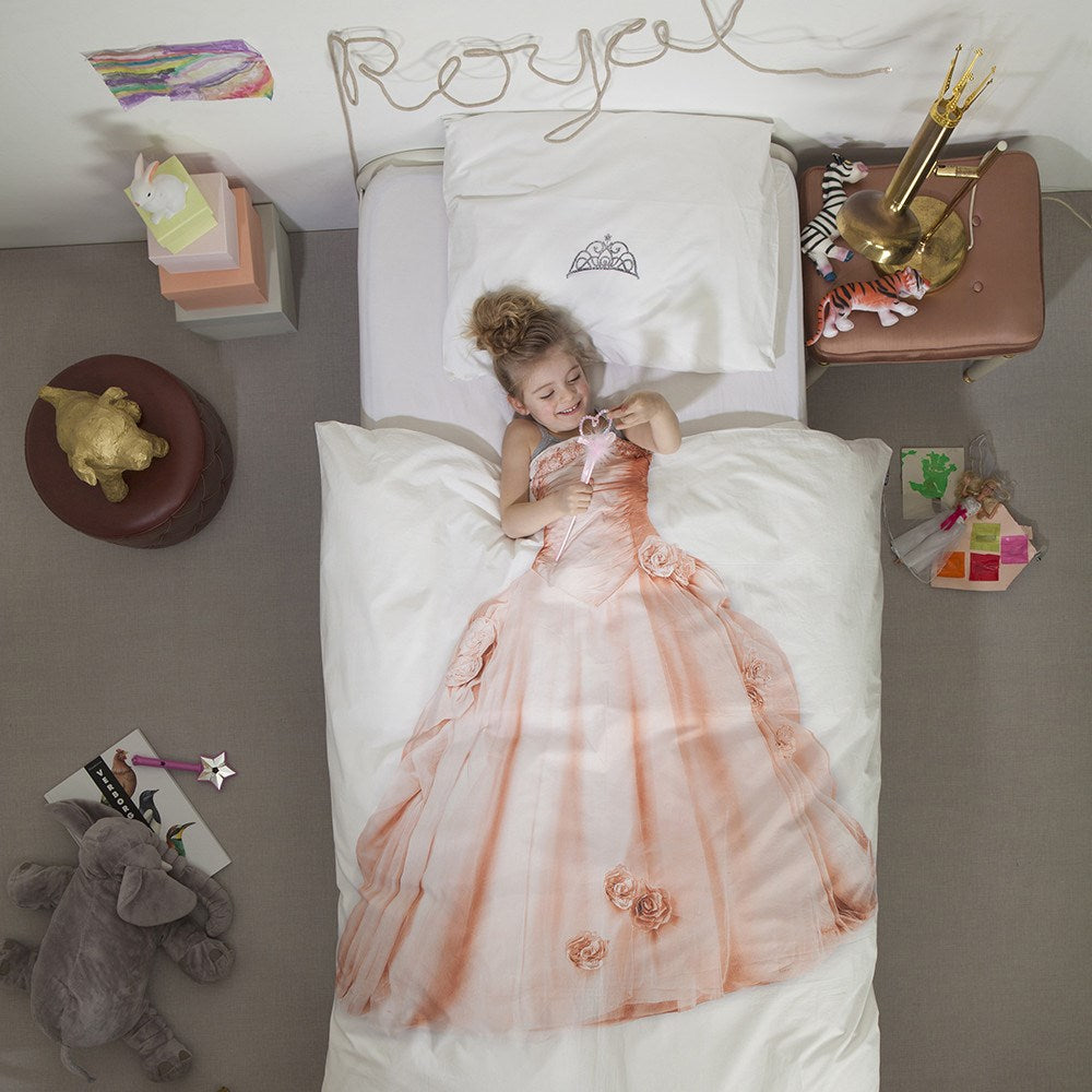 Snurk Nevresim Takımı 135*200 cm - Princess Pink Beyaz