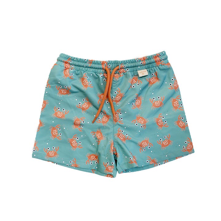 Miela Kids Erkek Çocuk UV Korumalı Mayo Şort - Crab Yeşil