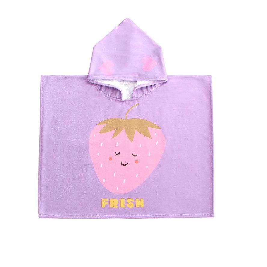 Miela Kids Kız Çocuk Panço - Fresh Strawberry Pembe