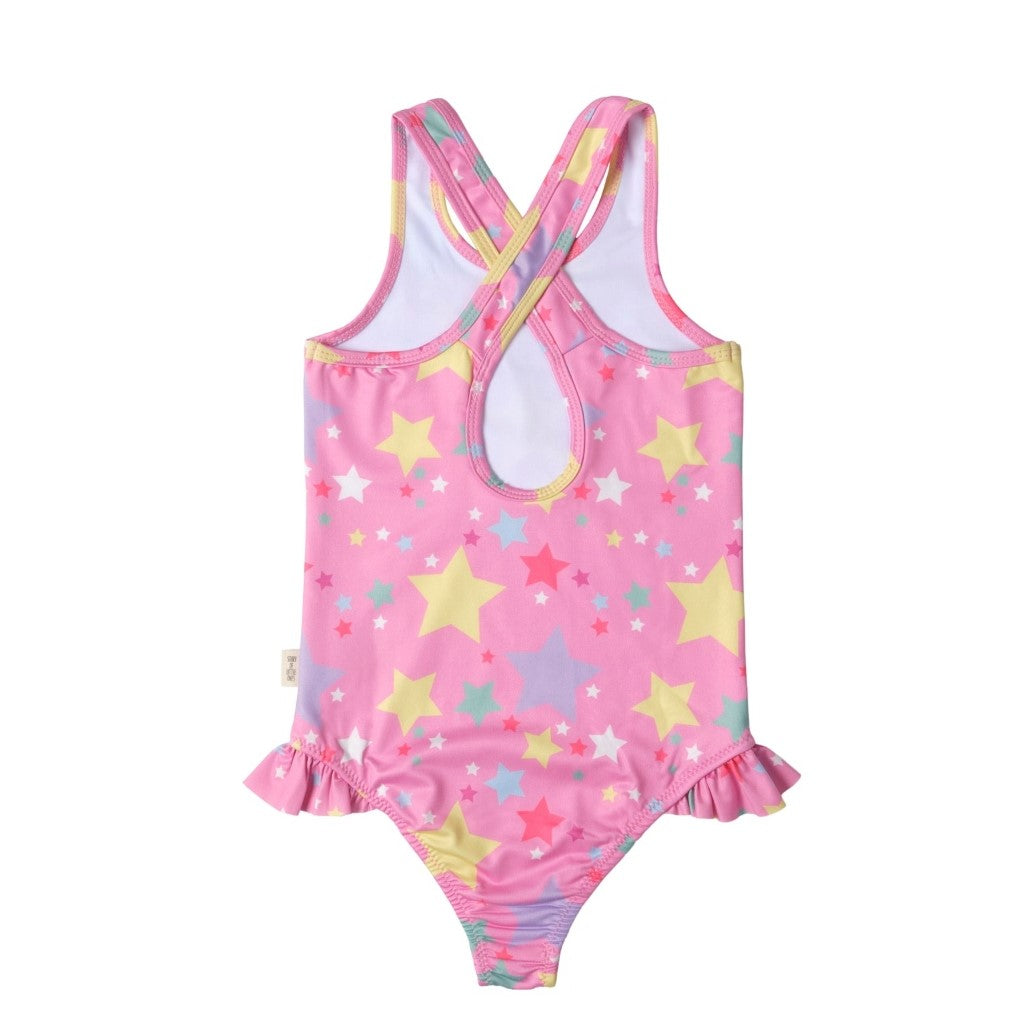 Miela Kids Kız Çocuk UV Korumalı Mayo - Stardust Pembe