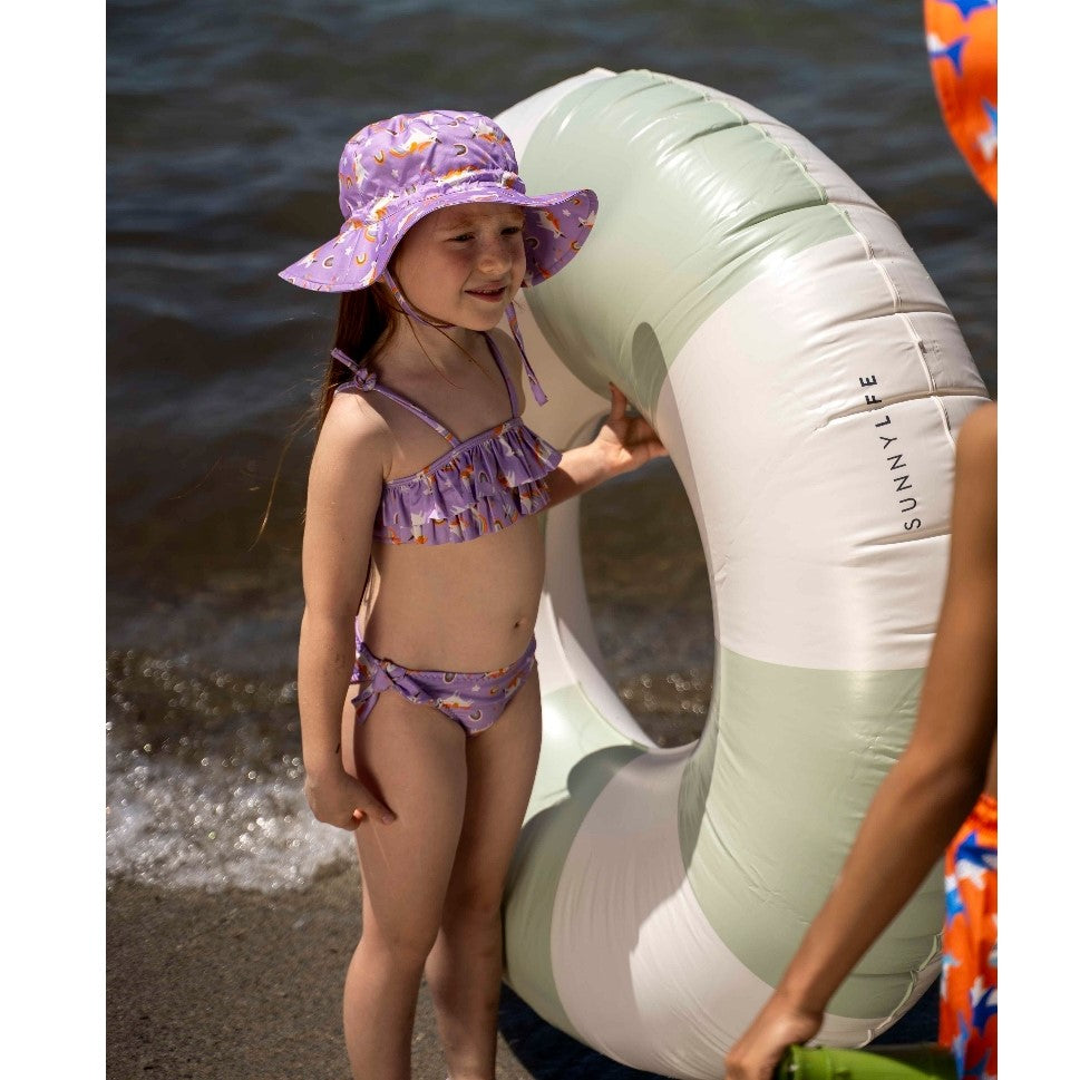Miela Kids Ruffle Bikini Set - Rainbow Unicorn Lilac Lila