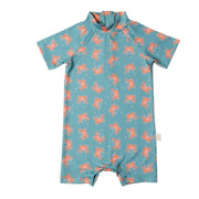 Miela Kids Erkek Bebek UV Korumalı  Tek Parça Mayo - Crazy Crab Mint