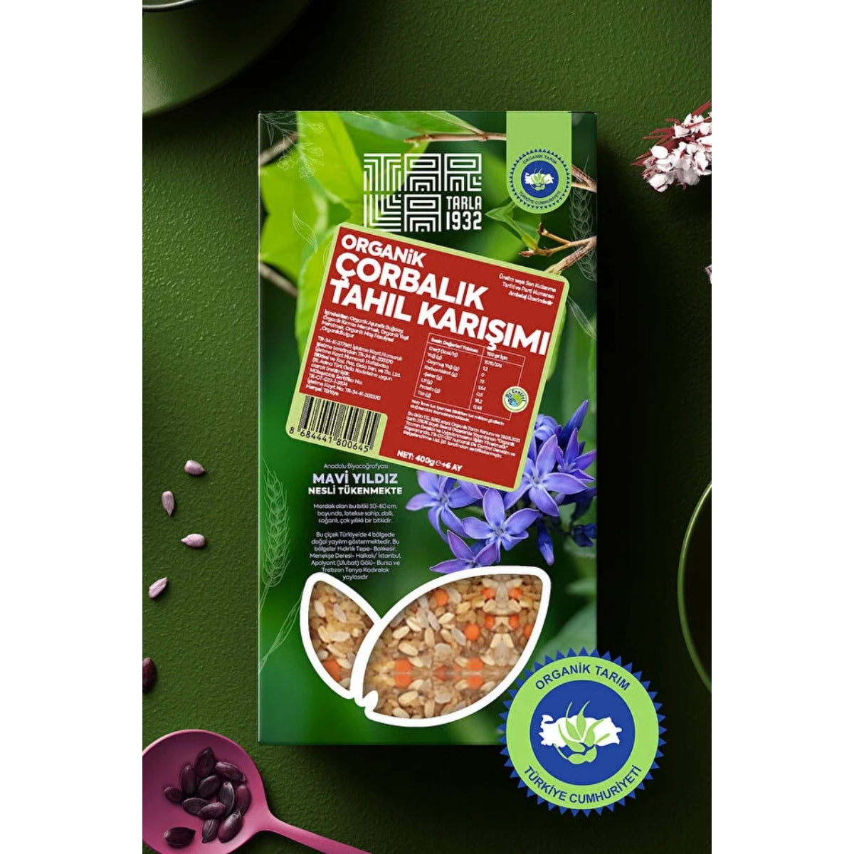 Tarla 1932 Organik Çorbalık Tahıl Karışımı 400 g - Katkısız & Doğal