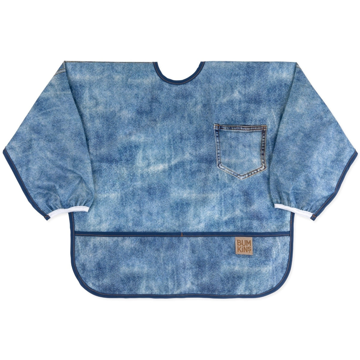 Bumkins Uzun Kollu Önlük (6-24 ay) - Vintage Denim