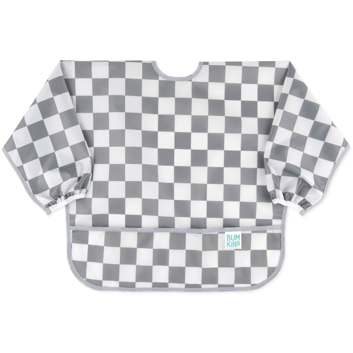 Bumkins Uzun Kollu Önlük (6-24 ay) - Charcoal Check