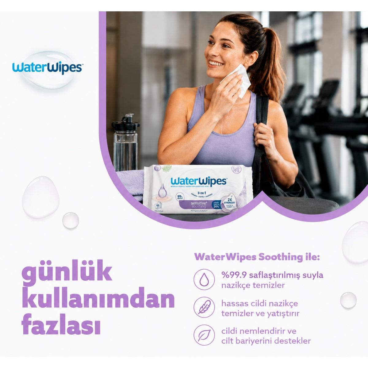 WaterWipes Sensitive+ Yatıştırıcı Islak Mendil (720 adet)