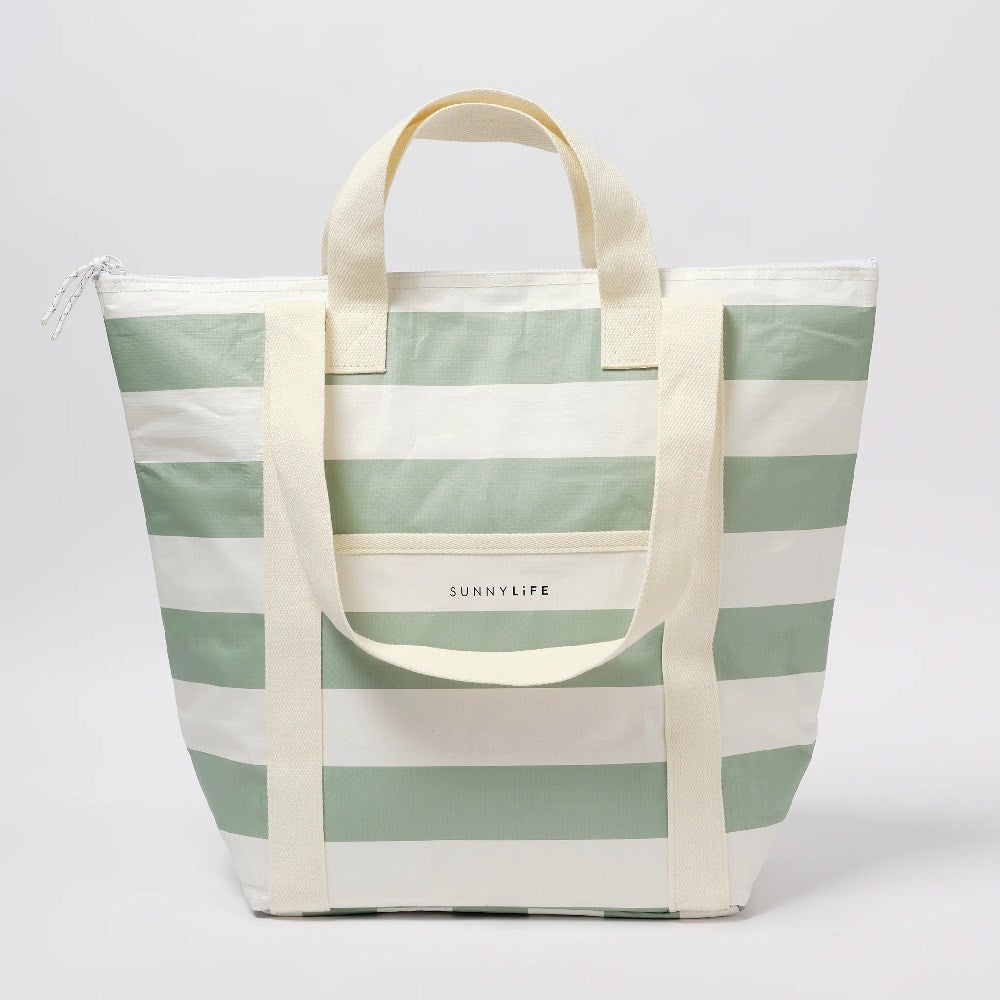 Sunnylife  Soğutucu Çanta - Palma Sage Stripe