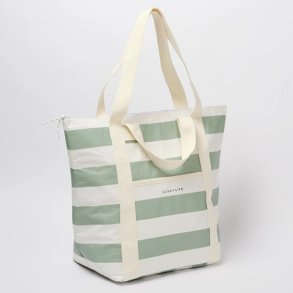Sunnylife  Soğutucu Çanta - Palma Sage Stripe