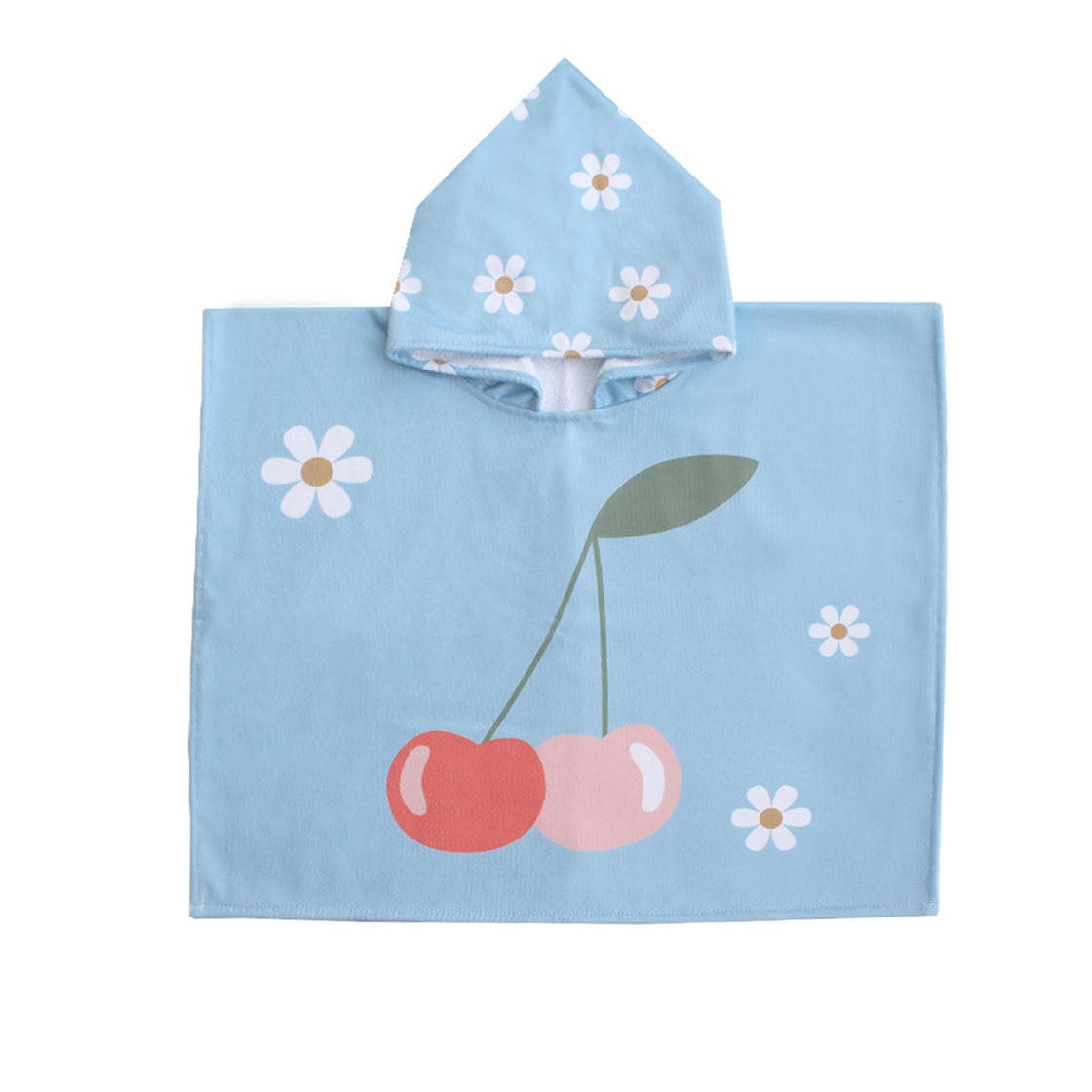 Miela Kids Kız Çocuk Panço - Sweet Cherry Mavi