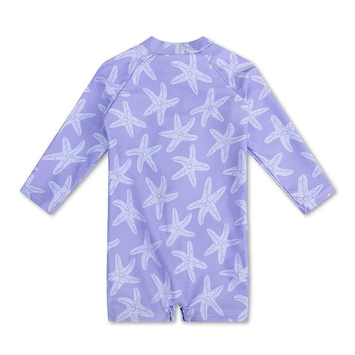 Swim Essentials Fermuarlı Uzun Kollu Mayo Lila