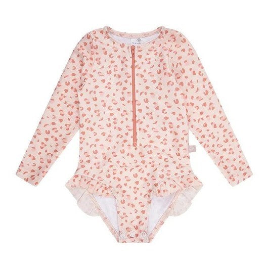 Swim Essentials Fermuarlı Uzun Kollu Mayo Pembe