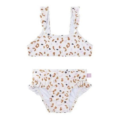 Swim Essentials Kız Çocuk Bikini-Leopar Ekru