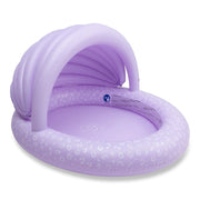 Swim Essentials Lila Leopard Çocuk Gölgelikli Şişme Oyun ve Yüzme Havuzu 100cm