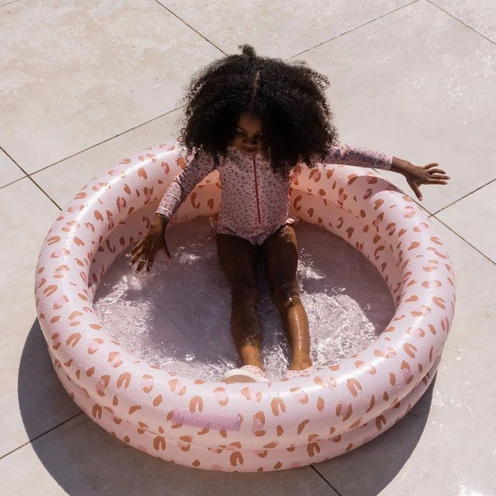 Swim Essentials Old Pink Leopard Çocuk Şişme Oyun ve Yüzme Havuzu 100cm