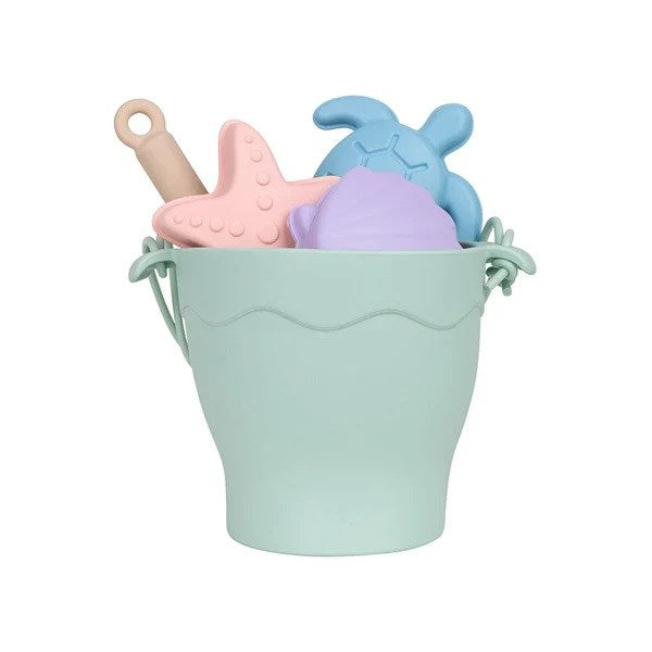 Swim Essentials Sea Animals Silikon Oyuncak Seti - Kova, Kürek ve 3 adet Kalıp