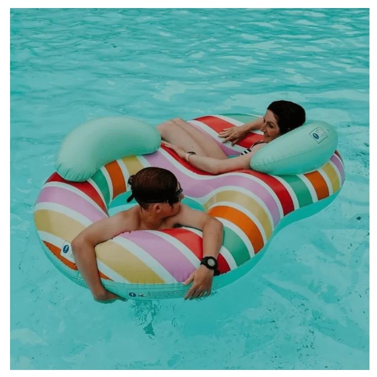 Swim Essentials Striped Rainbow 2li Yüzme Simidi 190cm