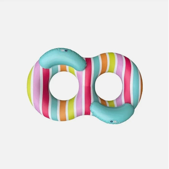 Swim Essentials Striped Rainbow 2li Yüzme Simidi 190cm