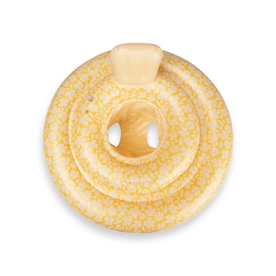 Swim Essentials Yellow Flowers Bebek Sırt Destekli Yüzme Simidi 0-1 Yaş