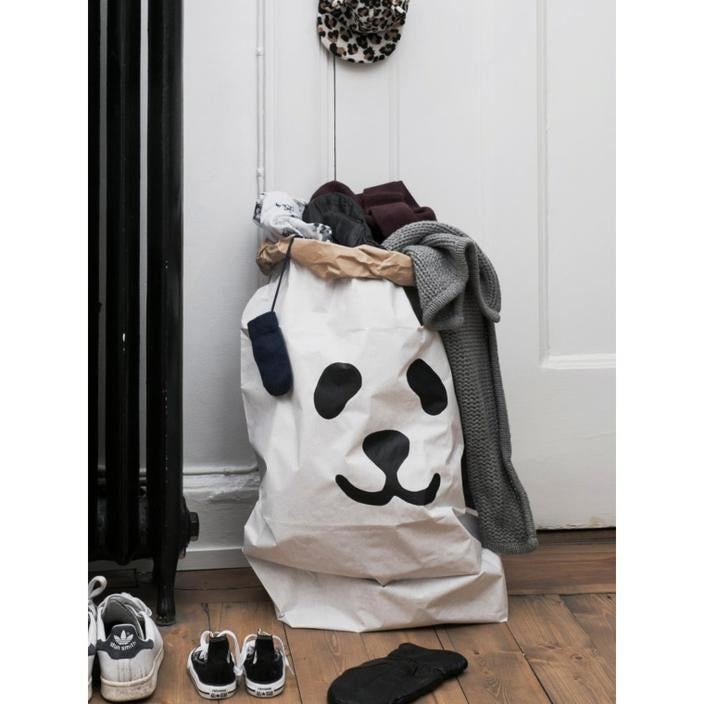 Tellkiddo Kağıt Sepet Panda Black STD