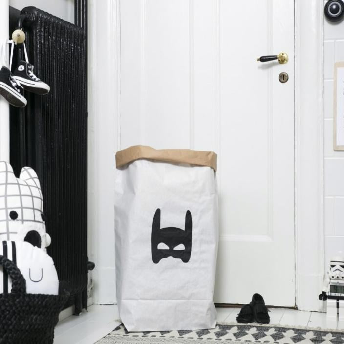Tellkiddo Kağıt Sepet Superhero Black STD