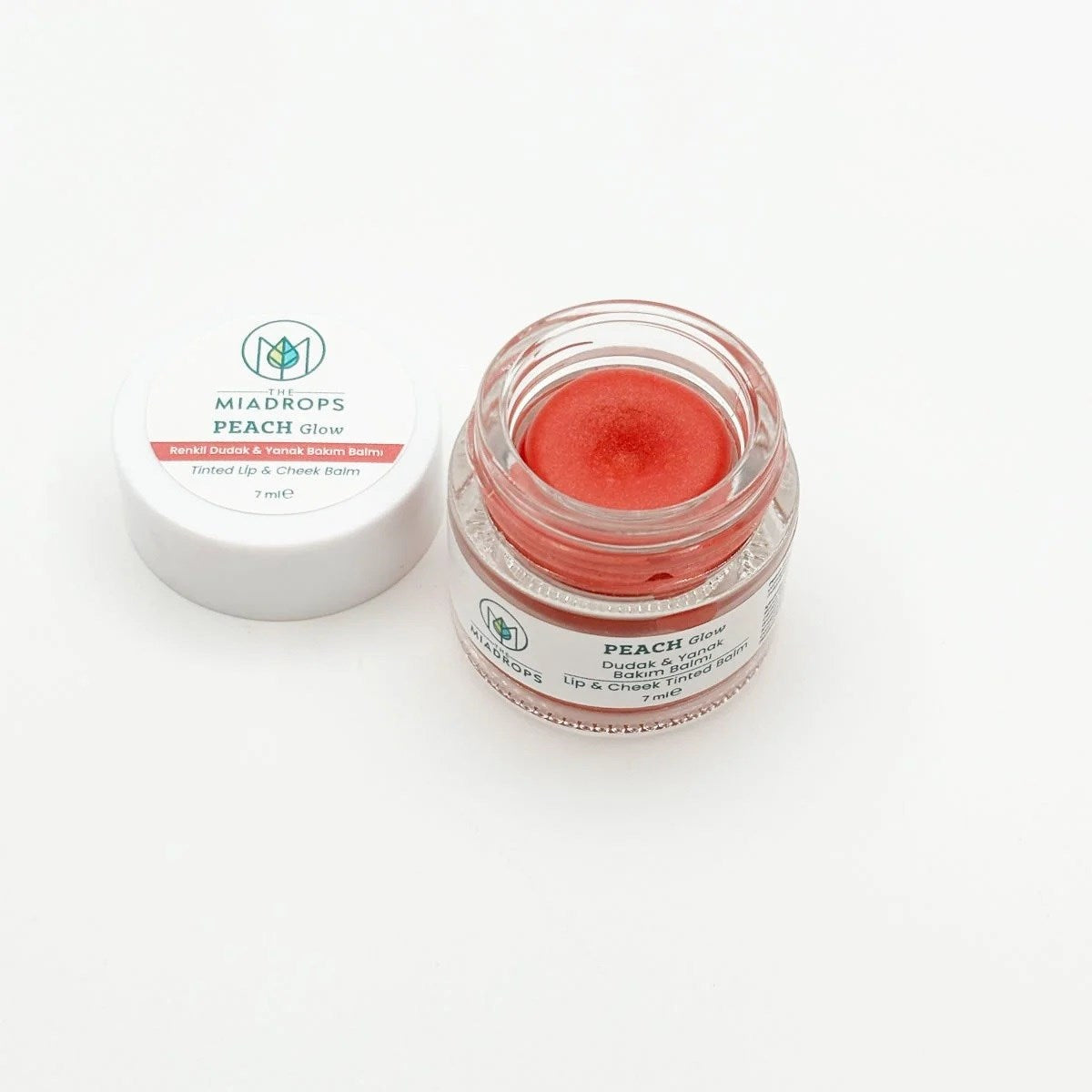 The Miadrops Peach Glow Renkli Dudak & Yanak Bakım Balmı - 7ml