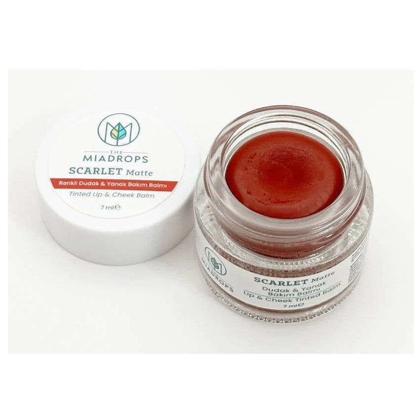 The Miadrops Scarlet Matte Renkli Dudak & Yanak Bakım Balmı - 7ml