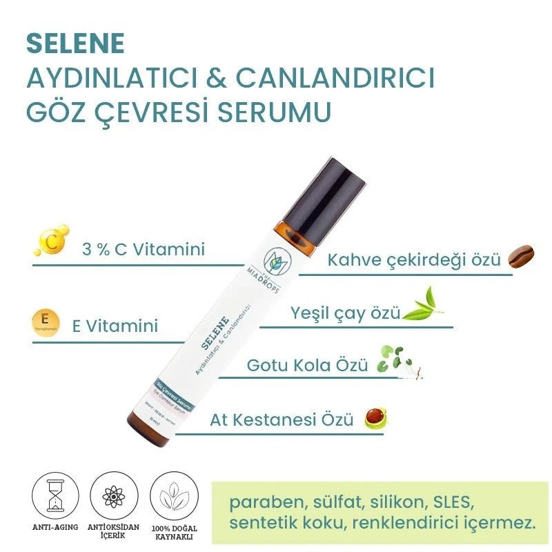 The Miadrops Selene Aydınlatıcı & Canlandırıcı Doğal Göz Çevresi Serumu - 10ml