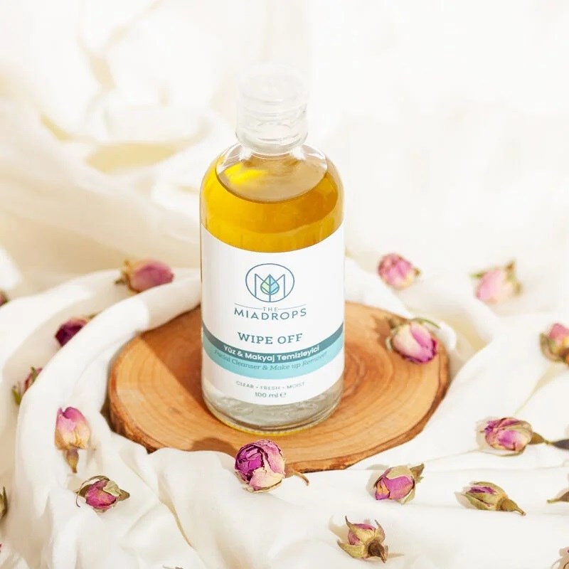 The Miadrops Wipe Off Doğal Yüz & Makyaj Temizleyici - 100ml -( Çift Fazlı )
