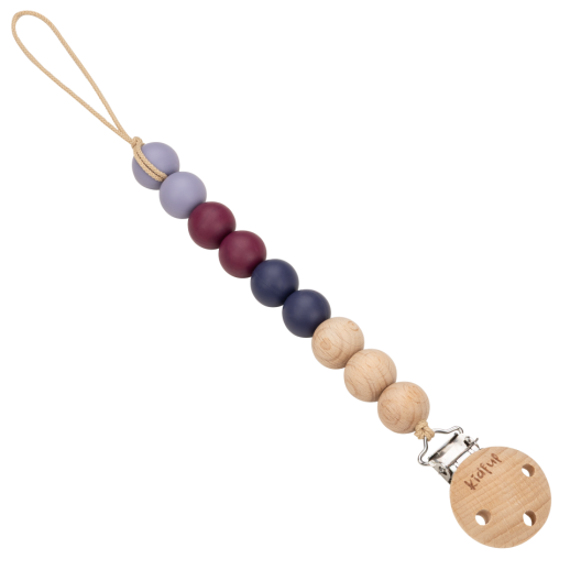 Bibs Kidful Boncuk Emzik Askısı - Plum STD