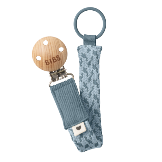 Bibs Paci Braid Petrol - Baby Blues Emzik Askısı