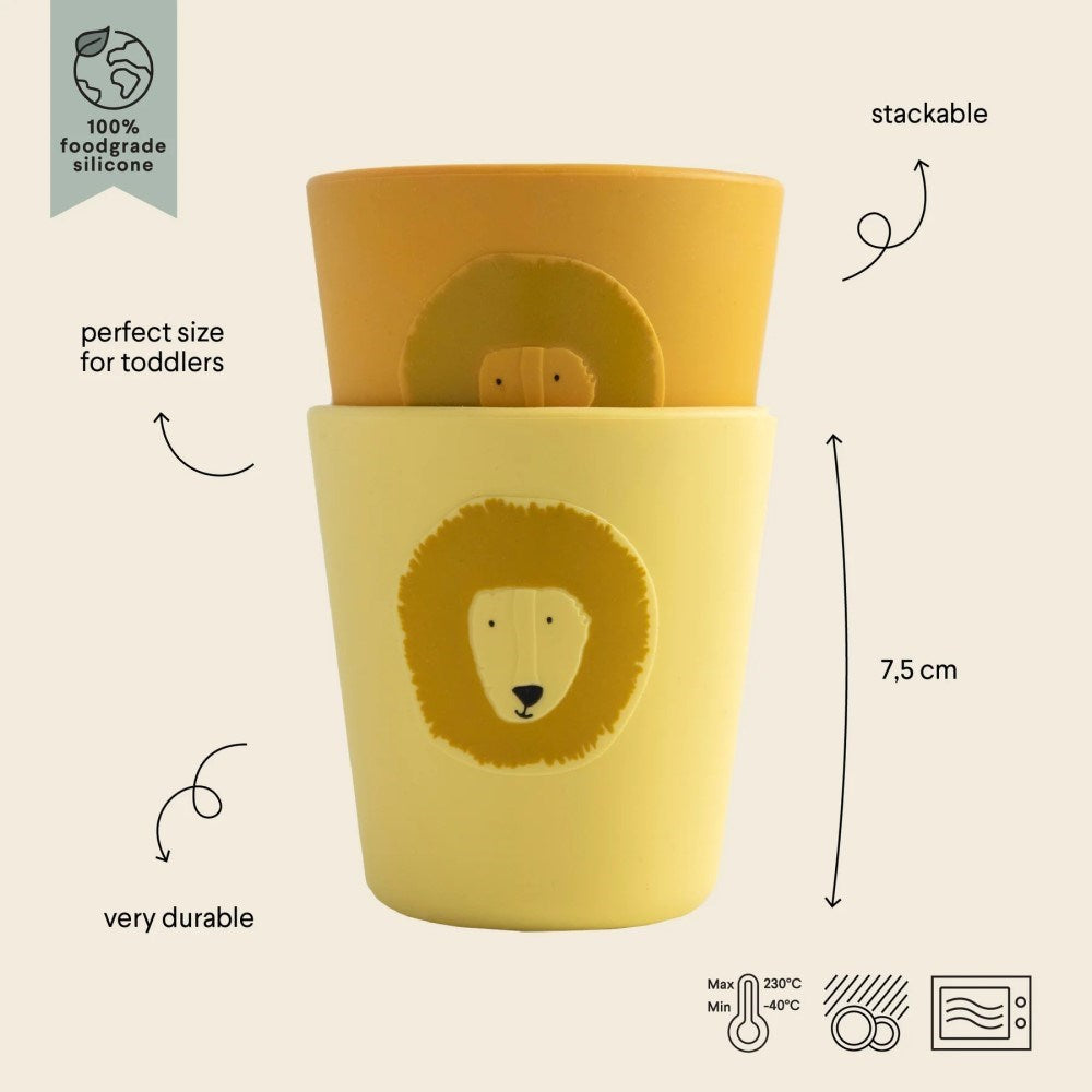 Trıxie 2'li Silikon Bardak - Mr. Lion