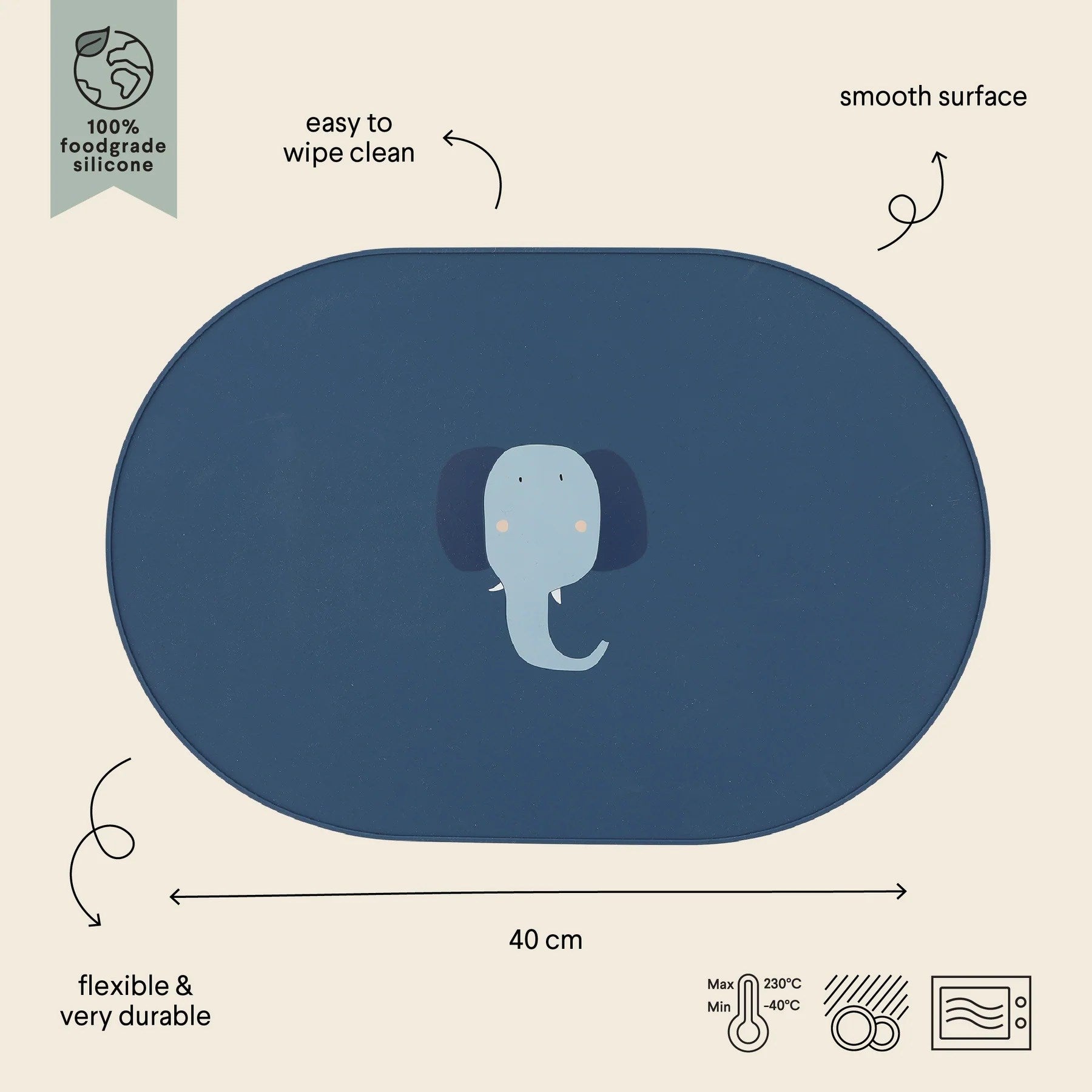 Trixie Silikon Tabak Servis Altlığı - Mrs.Elephant