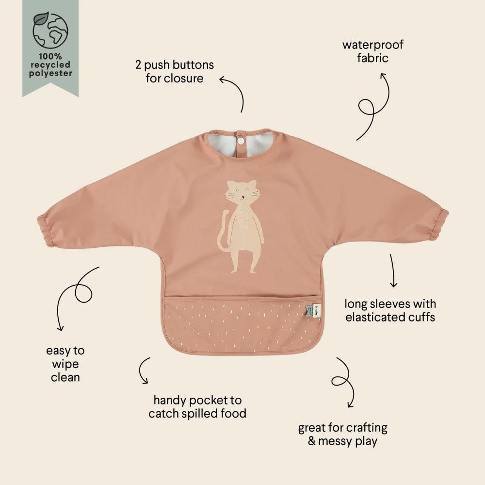 Trıxie Waterproof Long Sleeve Bib Su Geçirmez Uzun Kollu Önlük- Mr. Cat