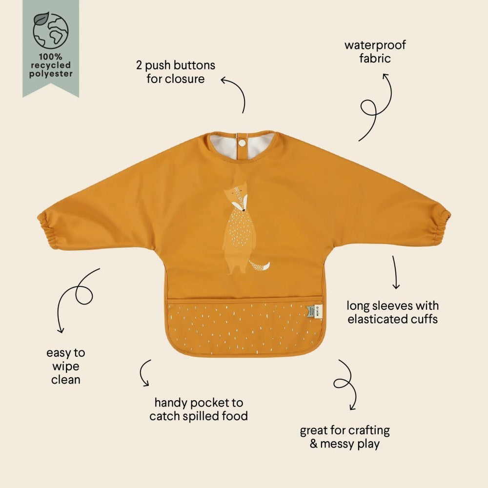 Trixie Waterproof Long Sleeve Bib Su Geçirmez Uzun Kollu Önlük- Mr. Fox